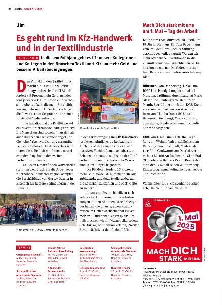metall.Dein Magazin - Lokalseite 05/06 2025